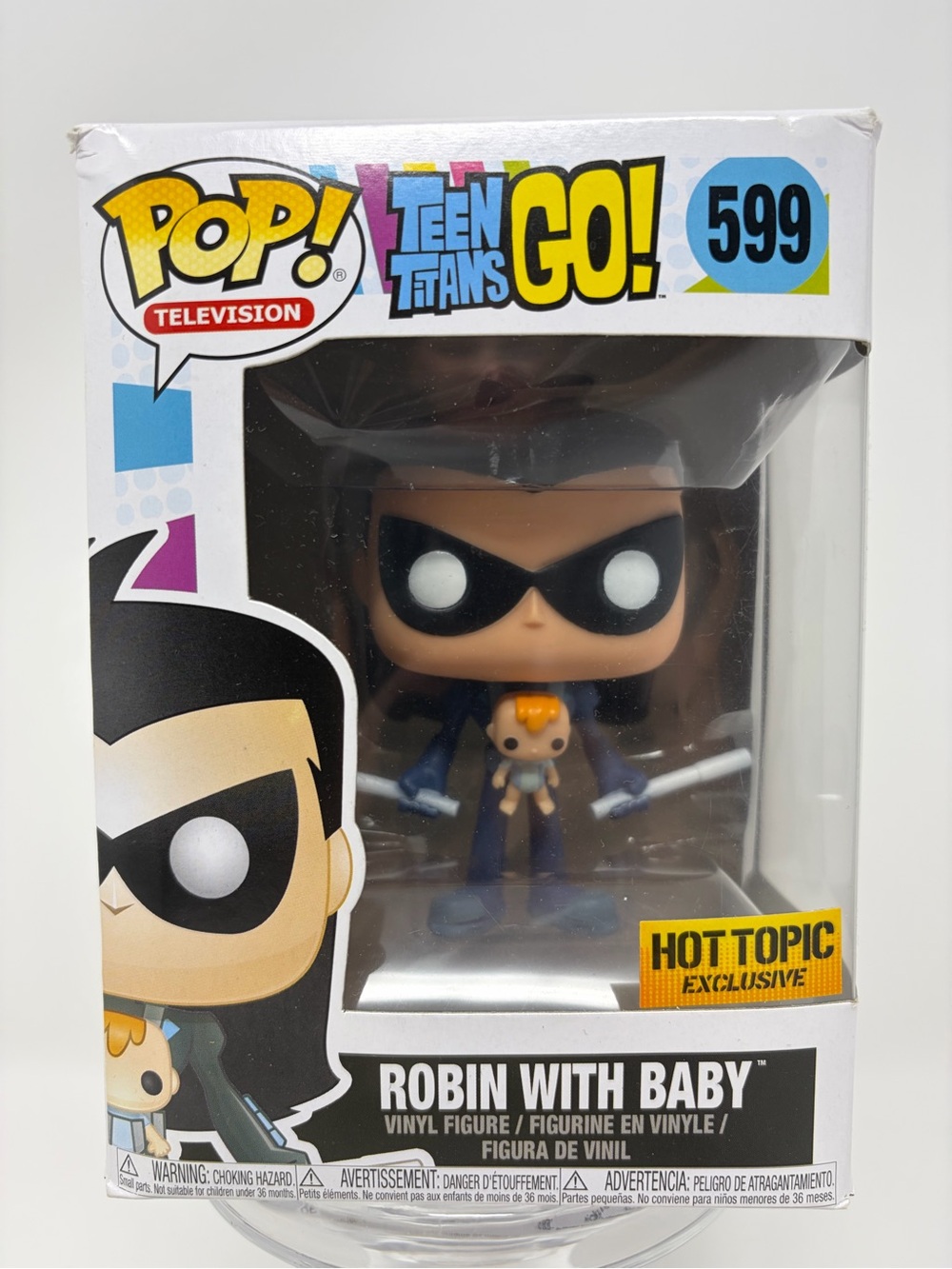 ROBIN WIth Baby 599 Funko Pop! Hot Topic EXCLUSIVE 2017 TEEN TITANS GO
